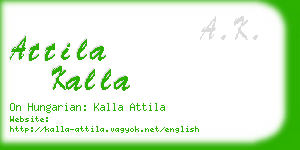 attila kalla business card